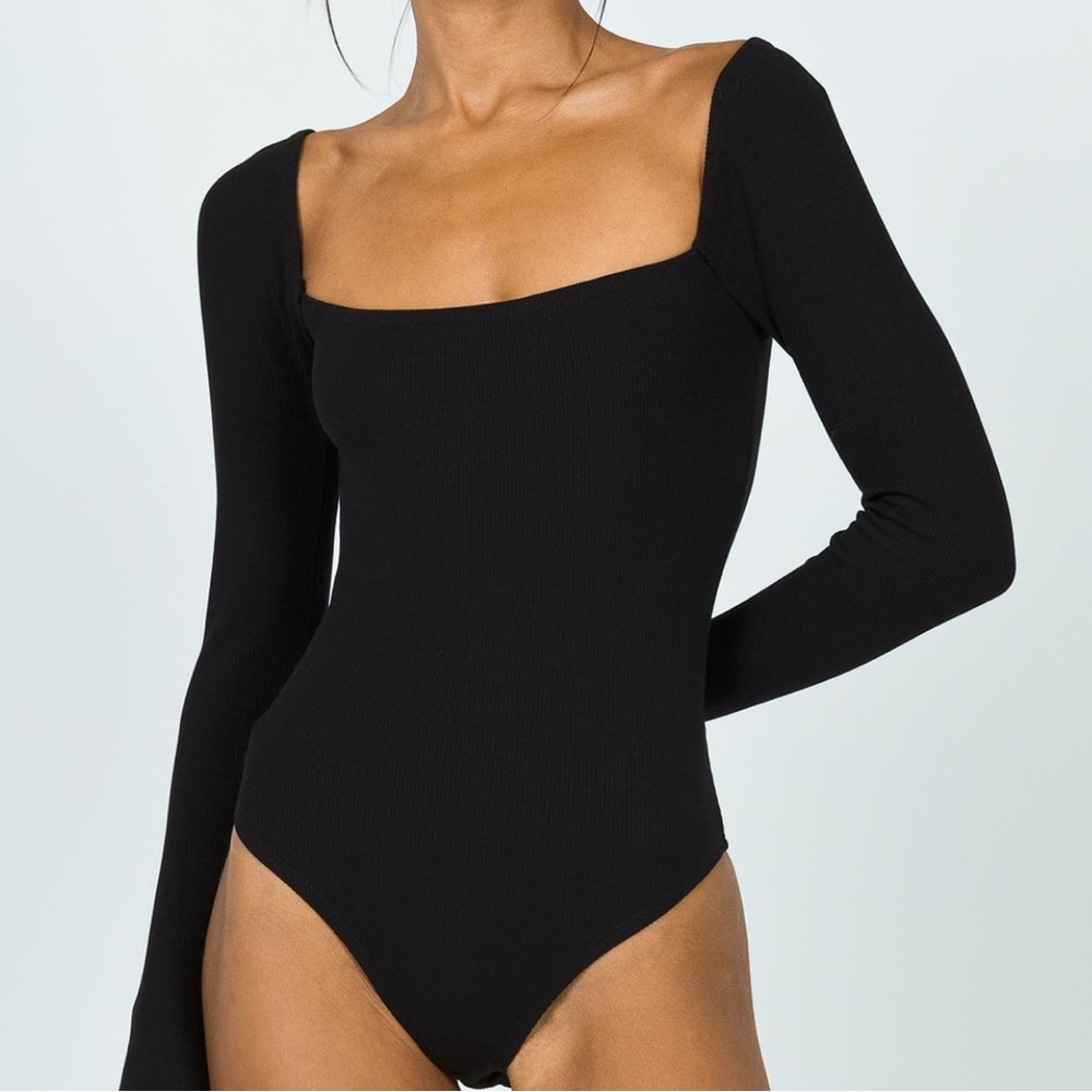 Princess Polly Black Long Sleeve Bodysuit